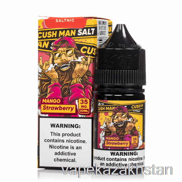 Vape Kazakhstan Cush Man - Mango Strawberry - Nasty Salt - 30mL 35mg